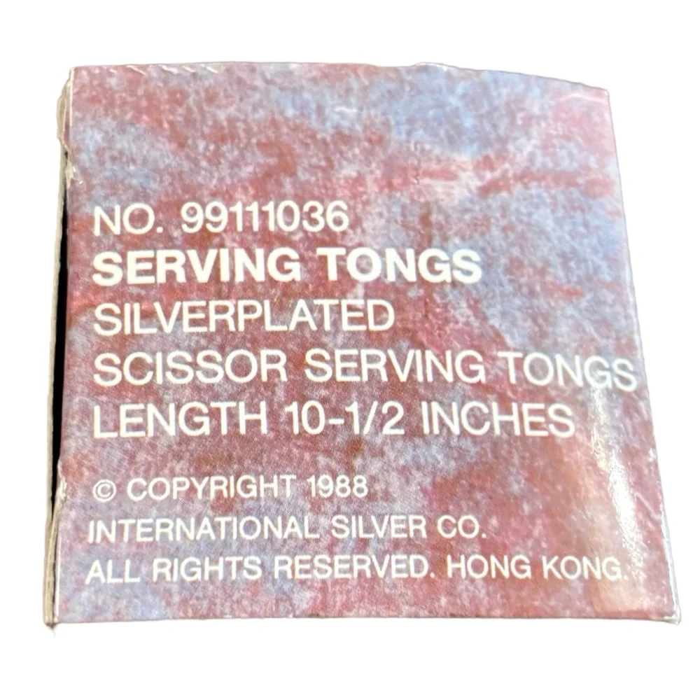 Vintage International Silver Company Silverplated Serving Tongs NIB